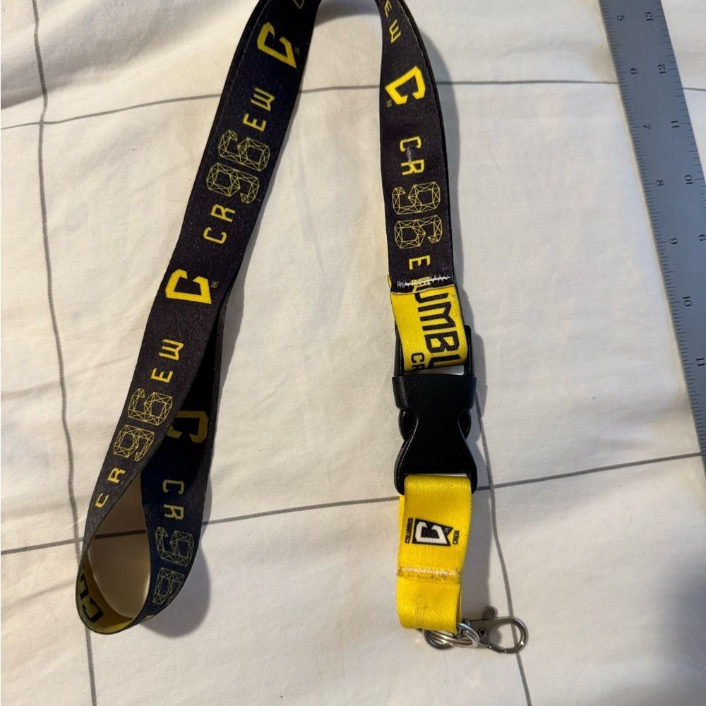 Columbus Crew Black and Yellow Lanyard Key Holder